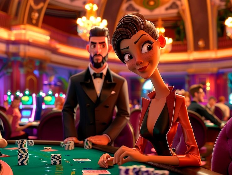 Live dealer managing table at Diamond Empire