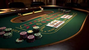 Money Train live dealer blackjack table studio setup